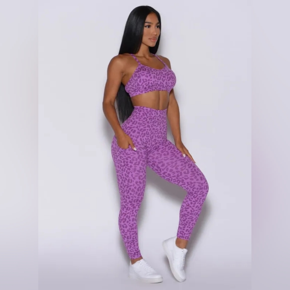 ๐RESERVED๐ Bombshell Pumped Animal Purple Cheetah Leopard Print Lavender Bra - Picture 12 of 13